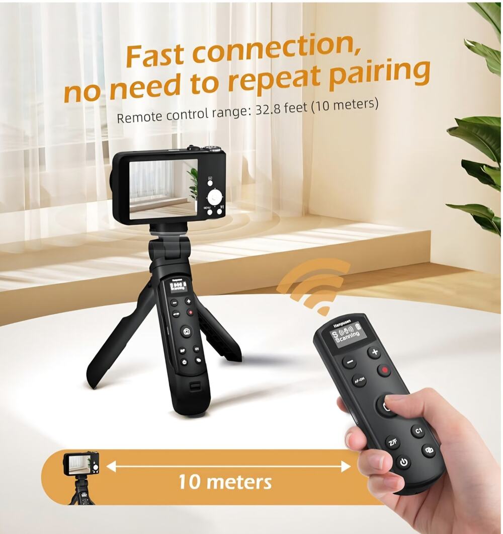 Hanpusen Wireless Remote Control Tripod Grip for Digital Cameras